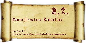 Manojlovics Katalin névjegykártya